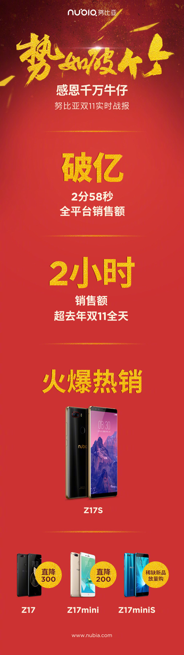 努比亚双11实时战报 努比亚双11实时战报