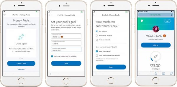PayPal推出新功能 可以容易地为礼物筹集资金