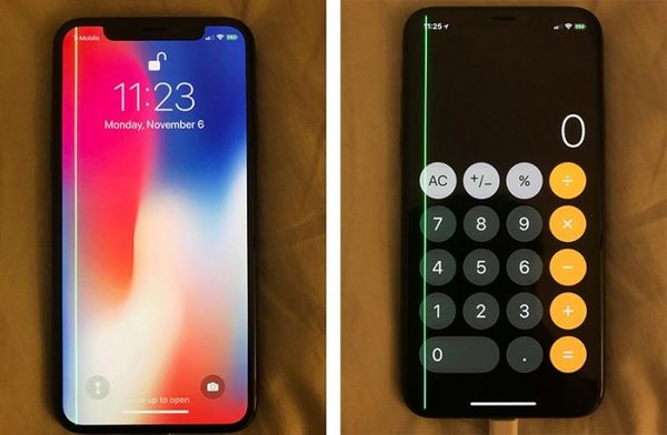 由于硬件缺陷，iPhone X可能会在屏幕上显示绿线