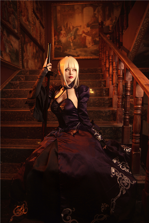 《fate》 黑化saber cosplay