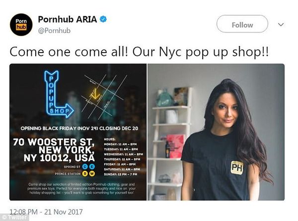 成人网站Pornhub开首个实体店 顾客需要年满18岁