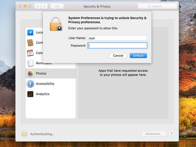 苹果回应新macOS系统root账号访问漏洞