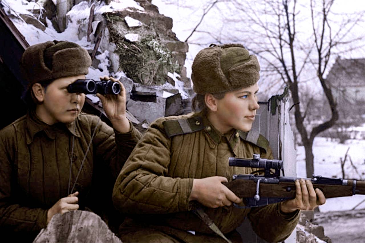 老照片:苏联红军女兵