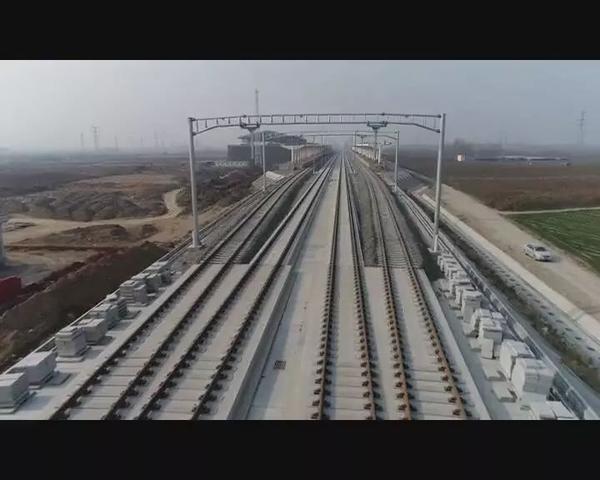 航拍:济青高铁淄博北站最新进展!预留轨道交通