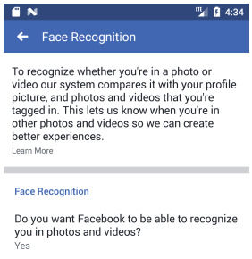 用户即将可以快速关掉Facebook的面部识别功能