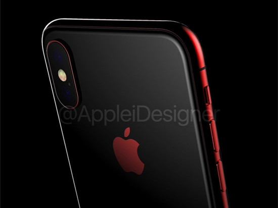 iPhone X新配色渲染图曝光：红黑撞色设计，有点骚气
