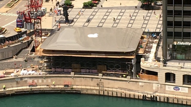 苹果芝加哥MBA风格旗舰店屋顶存在“设计缺陷”