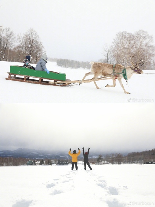 孙俪一家四口滑雪庆元旦 邓超狂被虐:父爱如山