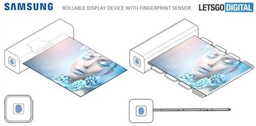 三星新专利：通过指纹激活可卷曲显示屏！