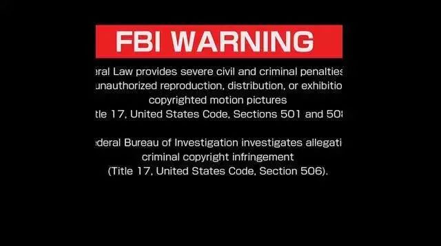 首先映入眼帘的是鲜红的"fbi警告" ( fbi warning ),这是你第1024