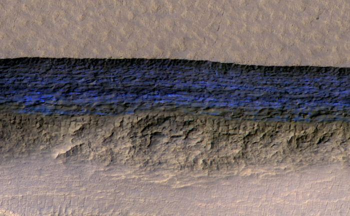 惊喜：火星表面下发现了巨大的冰层