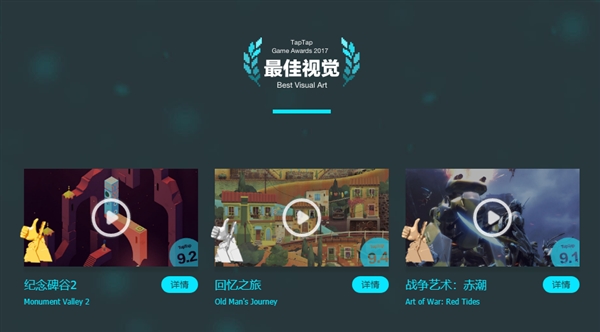 TapTap手游平台评选2017年度游戏：《纪念碑谷2》最佳