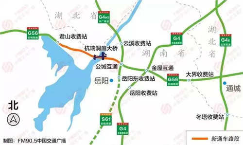 洞庭湖大桥是杭瑞国家高速公路临湘至岳阳段关健控制性工程