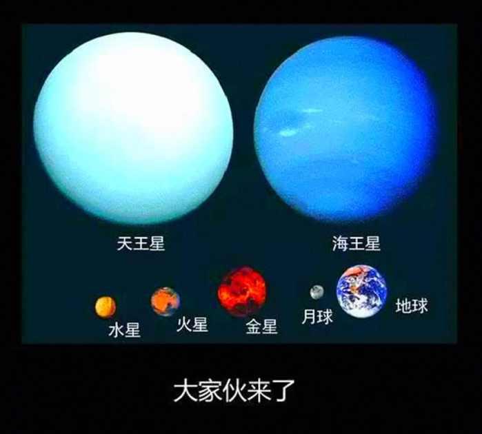 和天王星,海王星一比,地球立马矮下一头