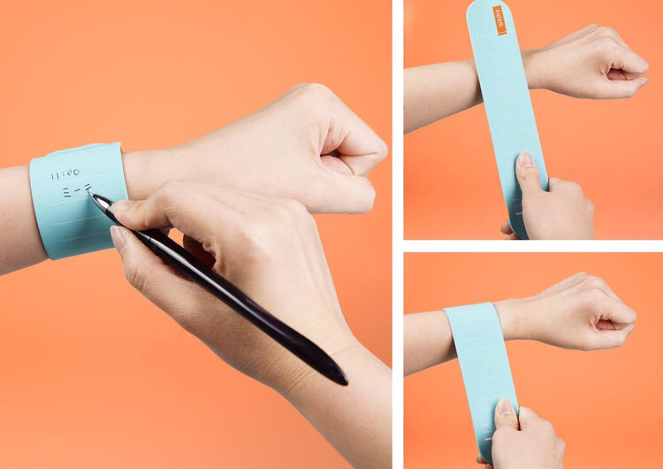 可以写字的手腕硅胶带，这种新型的备忘录你可见过？