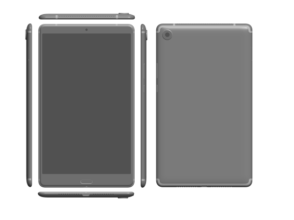 华为MediaPad M5平板渲染图流出 耳机孔没了