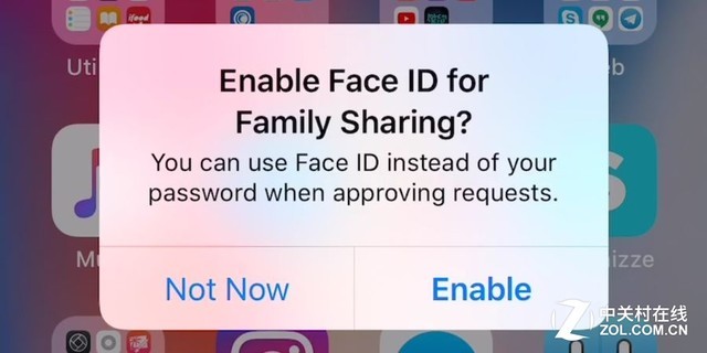 苹果Face ID面部技术将支持家庭购买