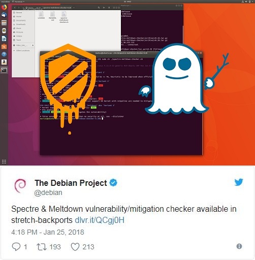 Debian资源库已加入Spectre与Meltdown漏洞检查器