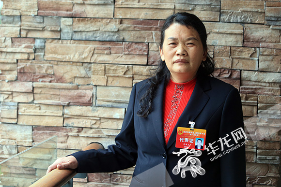 重庆市人大代表,九龙坡区含谷镇含湖村党支部书记范帮兰.
