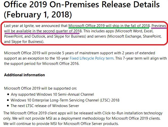 Office 2019细节公布：今年秋季上线 仅支持Windows 10