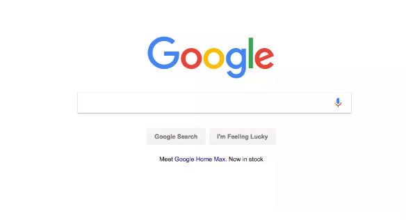 Google在其搜索主页上为Home Max智能音箱打广告