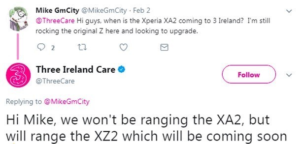 运营商说漏嘴 索尼新旗舰名为Xperia XZ2