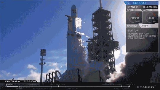 一文看懂SpaceX猎鹰重型火箭首飞：这是台飞向火星的特斯拉