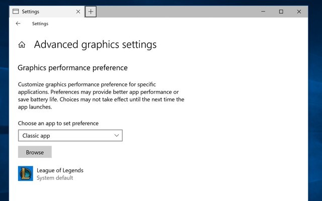 Windows 10 RS4预览版加入高级显卡设置