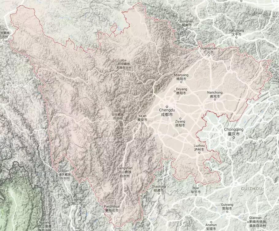 其中雅安,阿坝,甘孜,凉山四个山区市的潜在地震威胁比较大.