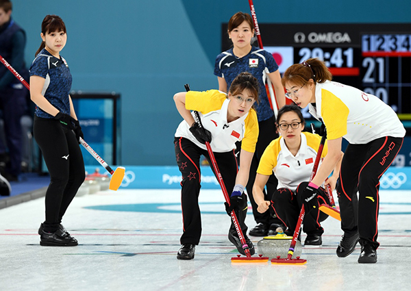 中国女子冰壶队终结日本队三连胜,排名上升至