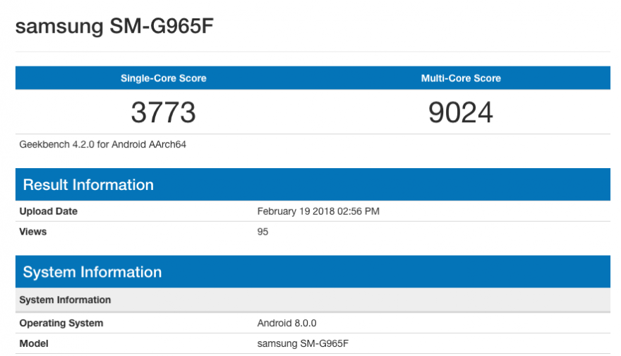突破9000分！三星Galaxy S9+跑分直指苹果A11