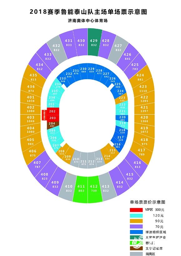 鲁能发布中超新赛季票务公告 京鲁大战票价最