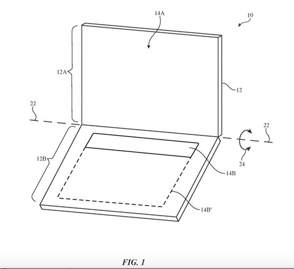 苹果铰链式OLED屏专利曝光 或可附加为iPad/Mac键盘