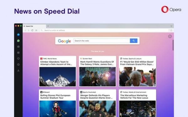 Opera 53开发者版上线：Speed Dial新增新闻栏目
