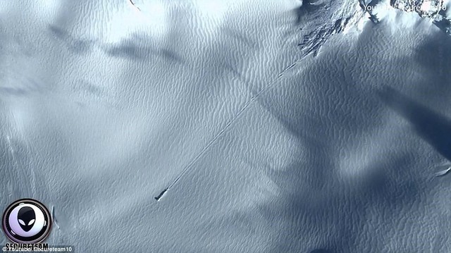 外星UFO坠毁南极？谷歌地球发现惊人图片