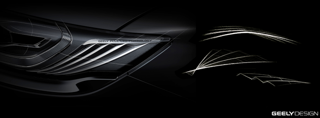 吉利K车型最新预告图 或配备全LED大灯