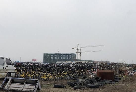 南京共享单车死城 单车密密麻麻网友十分震惊