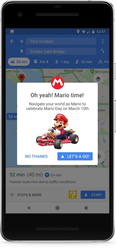 庆祝Mario日 Google Maps让超级马里奥陪你出行