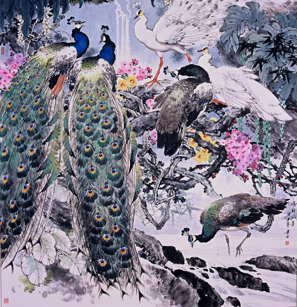 孔雀传神染画屏—中国画名家·孙建东的绘画艺术
