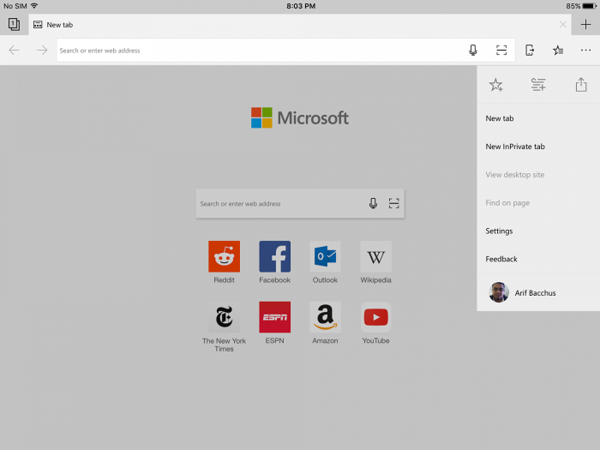 体验更加“原生”！iPad版Edge浏览器布局优化