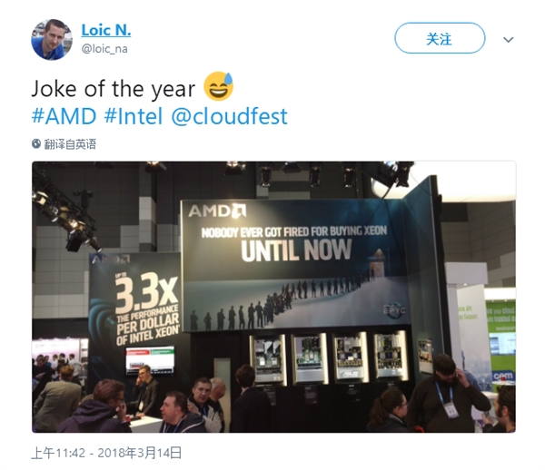 AMD又调皮了：如此肆无忌惮羞辱Intel