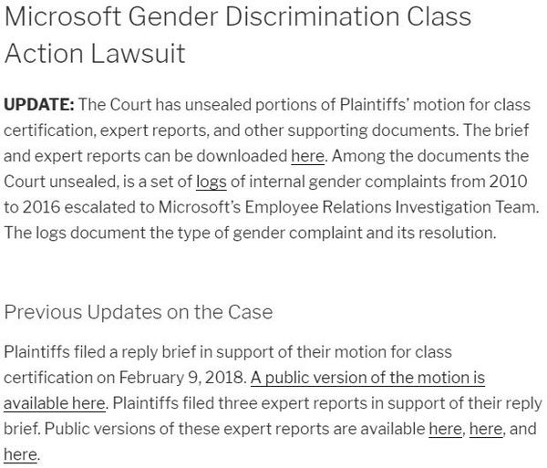 微软或很快面临性别歧视与骚扰的集体诉讼！