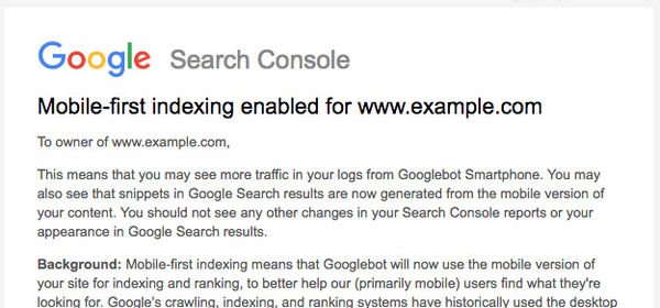 谷歌搜索将开始推荐“移动优先索引”内容