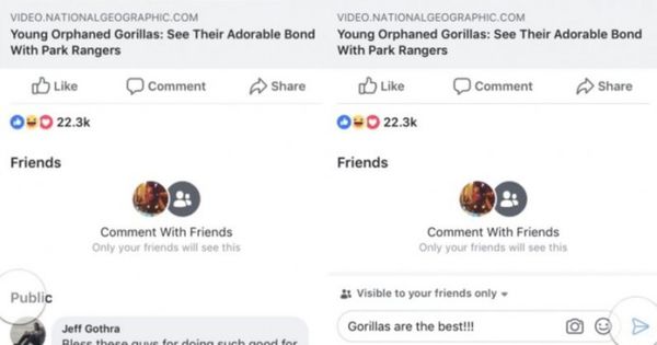 Facebook测试新功能 给用户提供公共帖子的私人评论选项