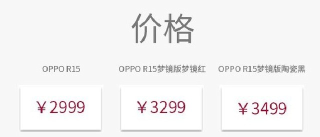 OPPO R15正式开售 新机所有资料都在这 