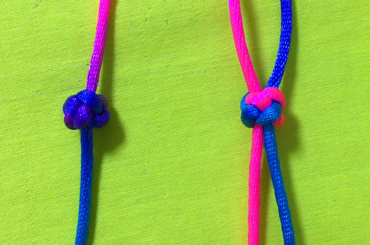 编绳基础教程之四股辫的两种编法，三种花纹 - 知乎