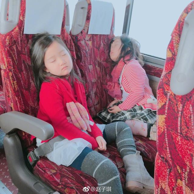42岁赵子琪两个女儿近照曝光,姐妹俩共用一张脸,基因太强大了!
