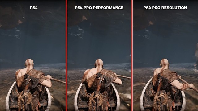 <战神4>PS4与PS4 Pro画质对比：令人失望 