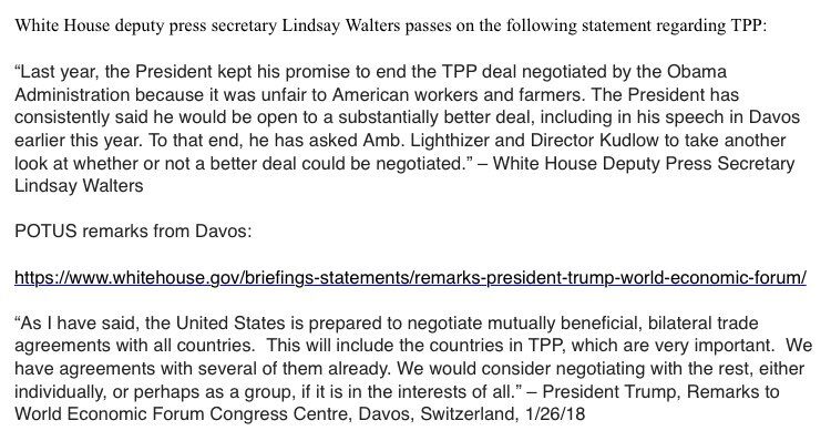 特朗普考虑重返TPP 外媒：那11国未必欢迎