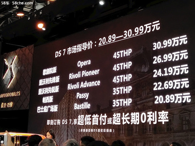 2018北京车展 国产DS 7上市20.89万元起